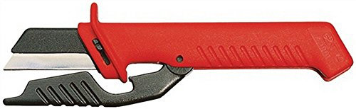 Kabelmesser mit Schutzkappe L.185mm VDE-geprüft 1000V-isoliert Knipex