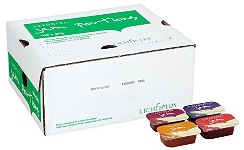 ( 100 Pack ) Lichfields Assorted Jam Portions 100 x 20g