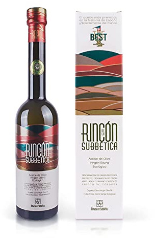Rincon De La Subbetica- Award Winning, Organic Cold Pressed EVOO Extra Virgin Olive Oil, 16.9-Ounce Glass Bottle