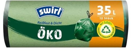 Swirl Müllbeutel 35l mit Zugband anthrazit VE=12 Stück