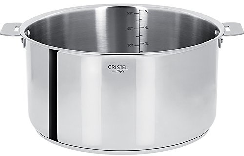 Cristel - F22QMP- Faitout inox 22cm sans poignée amovible - Collection Casteline