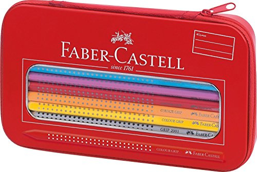 Faber-Castell 112450 - Colour Grip Mal- und Zeichenset, 18-teilig, inklusive Spitzer