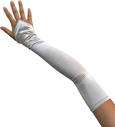 'SACASUSA Fingerless 23'' Long Bridal Satin Gloves Over the Elbow in 20 colors'