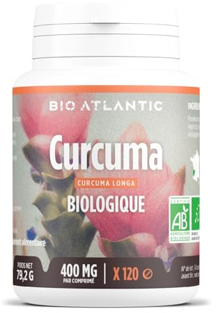 Curcuma racine Bio - Curcuma longa - 400 mg - 3% Curcumine - 120 Comprimés