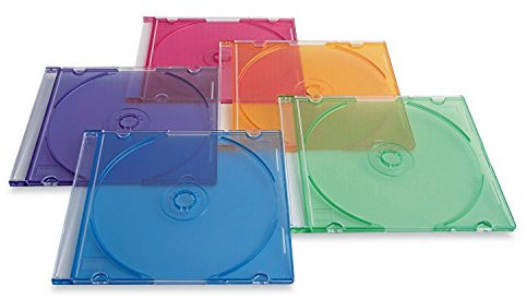 Dragon Trading® - Custodia sottile per CD/DVD, colori assortiti, confezione da 50