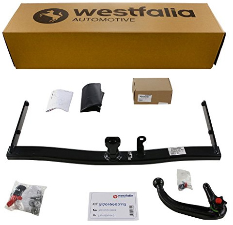 Westfalia Abnehmbare Anhängerkupplung für Skoda Octavia I Limousine/Combi (BJ 12/1996-01/2005) - im Set mit 13-pol. fzg.-spez. Westfalia Elektrosatz