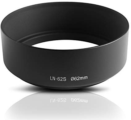 Ares Foto® 62mm Screw in Lens Hood. For lenses with focal length 35mm and larger. Compatible with Canon Sony Nikon Fujifilm Olympus Pentax Leica Samsung Panasonic Tamron Sigma
