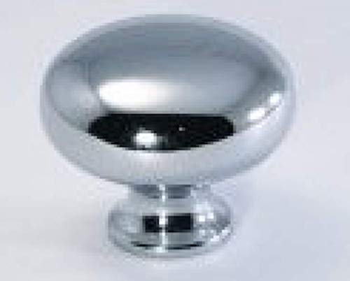 10 Shaker Solid POLISED Chrome Door KNOB Handle Kitchen Cupboard Draw Door 35MM