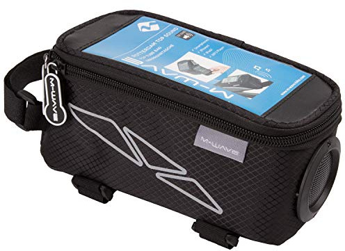 M-Wave Fahrradtasche Oberrohrtasche mit Lautsprecher, wasserabweisend, Touch-Fenster, Rotterdam TOP Sound