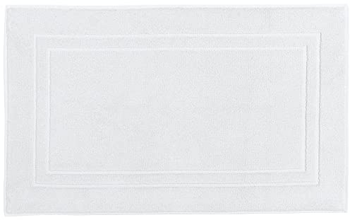 Erwin Müller Walk-Frottier Badteppich Konstanz weiß Größe 70x120 cm - besonders flaumig, voluminös, trittweich, strapazierfähig und saugstark, 100% Baumwolle