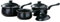 Premier Housewares Set di 3 pentole 16/ 18/ 20 cm, colore: Nero