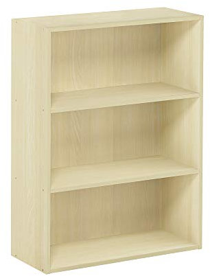 Furinno Pasir 3-stufiges offenes Regal, Dampfbuche