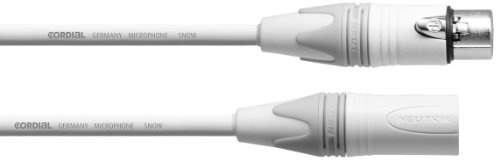 CORDIAL CABLES XLR-Mikrofonkabel 2,5 m weiß MIKROPHONE-KABEL Peak symmetrisch