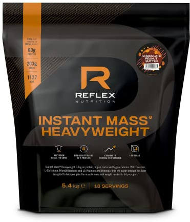 Reflex Nutrition Instant-Mass Schwergewichts Protein-Pulver – 5,4kg, Schoko-Erdnussbutter