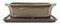 Bol de bonsaï avec soucoupe - Taille 4 – Marron olive – Rectangulaire - Modèle G4 – L 26 cm – l 20 cm – H 8 cm