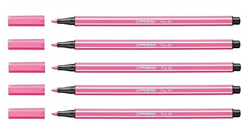 STABILO Fasermaler Pen 68, Strichstärke: 1,0 mm, erika VE=5