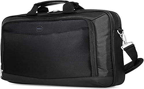 Dell 14 Pro leichte Aktentasche, für Vielreisende, (bis max. 14 Zoll (35.56 cm), Handgriff, einstellb. Schulterriemen, Rollkoffergurt, abnehmbarer Tragriemen, wasserfest, Ordnungsfach vorn) Schwarz
