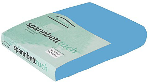 Kirsten Balk Q2 Frottee Exclusiv Spannbetttuch (Wasserbetten Spannbetttuch) 90x200 bis 100x200 cm 80% Baumwolle + 20% Polyamid super flauschige Oberfläche Farbe (10 Azur)