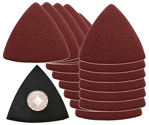 Saxton - Set di fogli di levigatura triangolari per utensili multifunzione