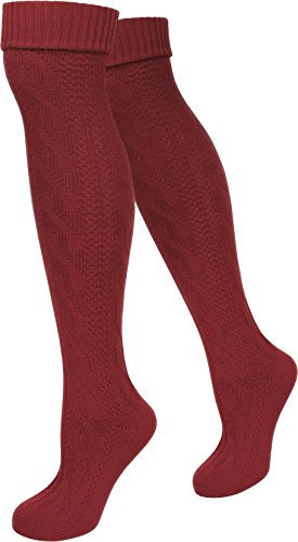 normani Kniebundhosenstrümpfe- Jagdkniestrümpfe Farbe Burgund Größe 39/42