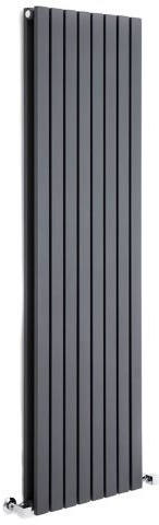 MILANO Anthracite Vertical Double Flat Panel Radiator 1600 x 472mm