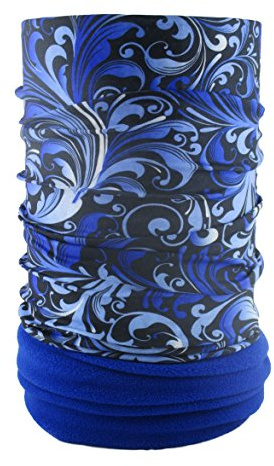 HeadLOOP Polar EXTRA LANG Blau Fleece + Schlauchtuch Multifunktionstuch Schal Halstuch Kopftuch Microfaser