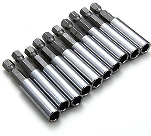 Rocaris 10 Pack Magnetic Extension Socket Drill Bit Holder 1/4 Hex Power Tools