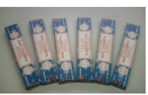 Nag Champa Bastoncini Nag Champa, 15 g, prodotto originale indiano, 6 boites
