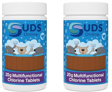 SUDS-ONLINE 100 x 20g CHLORINE TABLETS SWIMMING POOLS, SPA'S & HOT TUBS