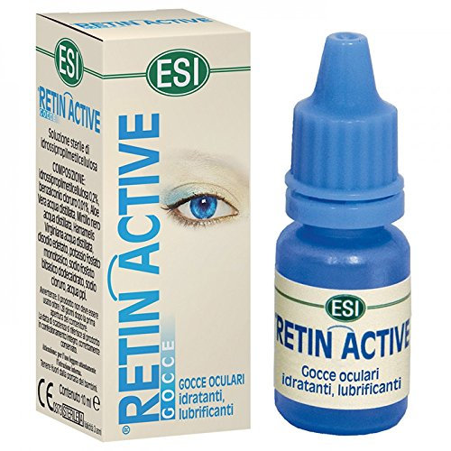ESI - Retin Active, Gocce Oculari a Base di Mirtillo Nero per il Benessere della Vista, Idratanti e Lenitive, Proteggono gli Occhi da Condizioni Ambientali Sfavorevoli, 10 ml