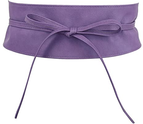 FASHIONGEN - Damen gürtel, Taillengürtel, Bindgürtel, Obi gürtel MICA - Lila, S-M