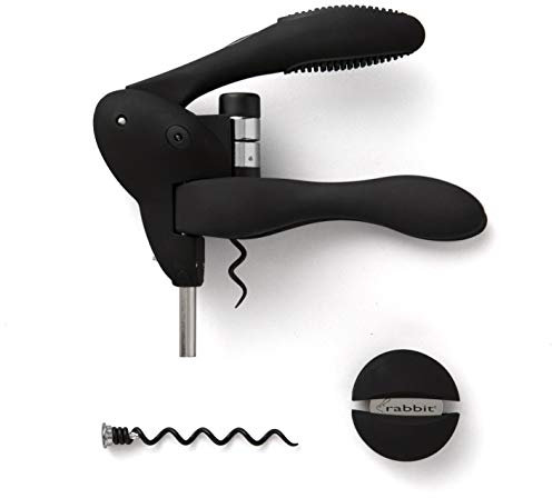Metrokane Black Rabbit Corkscrew with Cutter