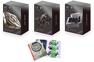 Cast Huzzle Puzzle Set No.8 Chain,Quartet,Square - SG 5,6 + Cast Huzzle Produktflyer -No.8