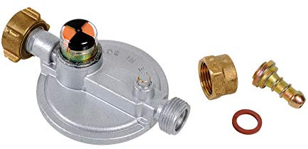 DIPRA - Détendeur Butane avec Indicateur de Réserve - 1,3 kg/h - 28 mbar - Écrou Bouteille - Sortie M20/150