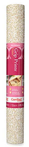 Con-Tact Brand Grip Prints Shelf Liner, Durable and Non-Adhesive Liners, Non-Slip Drawer and Cabinet Liner, 18 x 8', Beige Granite, Pack of 1 Roll