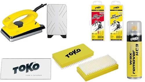 TOKO Skiwachs-Set 6-teilig mit Wachsbügeleisen - für Alpin + Nordic + Board - Skiwax