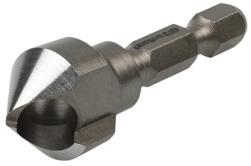 wolfcraft Querlochsenker-Set, 3-tlg. - 4375000 - Zum Entgraten und Ansenken von Bohrlöchern in Holz, NE-Metall und Kunststoff - Made in Germany