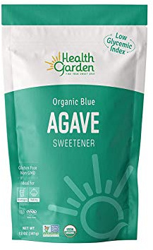 Health Garden Blue Agave Sweetener Crystals - Organic - Non GMO - Low Glycemic - Kosher - Keto Friendly (12 oz)