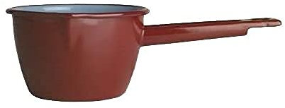 IBILI - Saucière conique avec bec verseur marron, 16 cm, Acier émaillé, Compatible avec l’induction