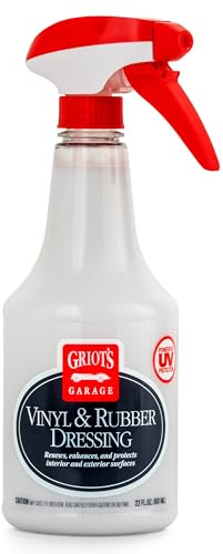 Griot's Garage Vinyl and Rubber Dressing for Car Detailing, Exterior and Interior Auto Cleaner and Protectant for for Plastic, Trim, Tires, and More, 10981, 22oz