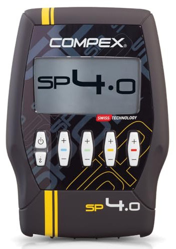 Compex SP 4.0 - Elektrostimulationsgerät EMS, TENS, Massage - 4 unabhängigen Kanälen, 999 Intensitätsstufen, 30 Programme - Kompatibel mit der kostenlosen Coach App - MI Sensor (MI Technology)