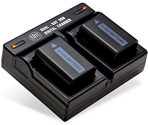 BM Premium 2 NP-FW50 Batteries 1500mAh and Fast Dual Bay Charger for Sony ZV-E10, A6100, A6400, DSC-RX10 IV, DSC-RX10 II, RX10 III, A7 II, Alpha 7R, a7R, A7s II, a3000 a5000 a5100 a6000 a6300 a6500