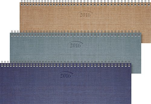 Baier & Schneider Querkalender Querterminbuch, 1 Woche/ 2 Seiten, 326 x 102 mm, Karton, sortiert