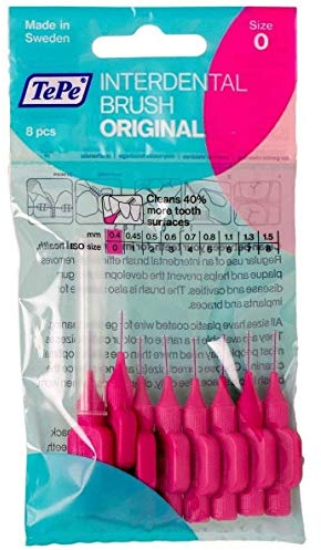 TePe Interdental Brush 0.4mm 8er Pack Pink by TePe Munhygienprodukter AB