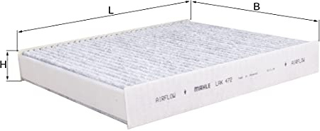 MAHLE LAK 472 Aktivkohlefilter, Innenraumluft - für Vauxhall Mokka X (J13), u.a.