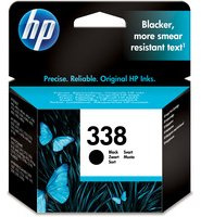 HP 338 Schwarz Tintenpatrone Tintenpatrone für Tintenstrahldrucker (schwarz, HP PhotoSmart 8450/8150/2710/610 HP PSC 2350 All-in-One HP Officejet 7410/7310/6210 HP Deskjet..., Standardkapazität, Schwarz, Tintenstrahl, Box)