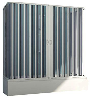 Forte 3-seitige Badewannenaufsatz Duschkabine in PVC 70x160x70 cm H150 mod. Muse