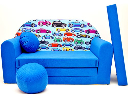 Welox Kindersofa Spielsofa Minicouch aus Schaum Kindersessel Kissen Matratze Farbwahl (C21)