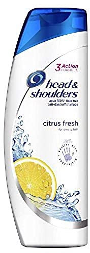 Head & Shoulders Citrus Fresh Clarifying Anti-dandruff Shampoo for greasy hair, Paraben-free, 500 ml, Pack of 6, Clinically-proven Deep Clean