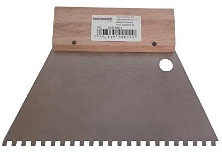 Fugodicht Leim Klebstoff Zahnspachtel Bodenleger Normalstahl C1 4x4mm gezahnt 180mm